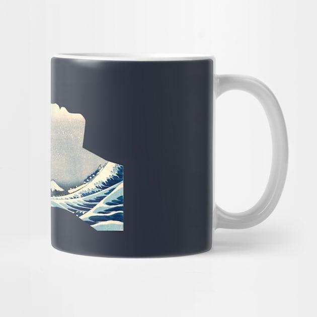 Blue Wave, Hokusai Great Wave in My Head by cartogram